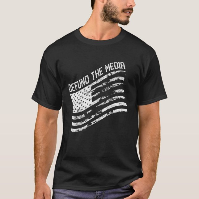 Camiseta Defund The Media Anti Fake News Social Distance US (Anverso)