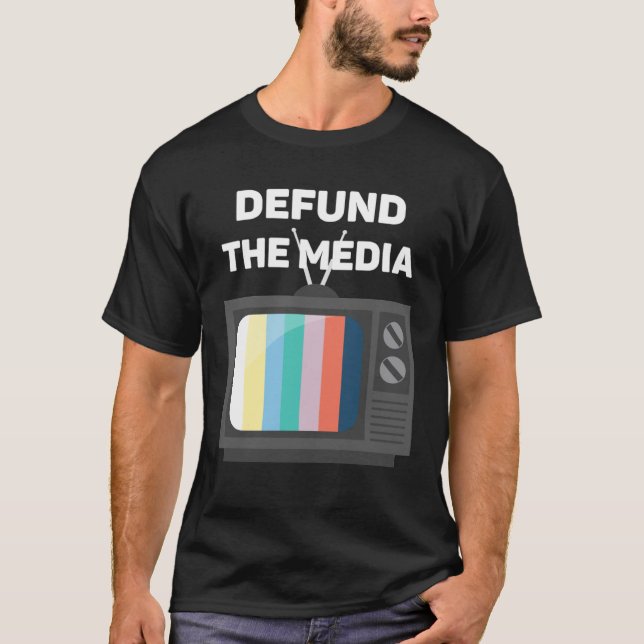 Camiseta Defund The Media Vintage (Anverso)