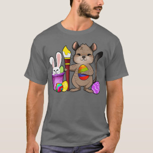 Camiseta Degu lindo pintando huevos de Pascua