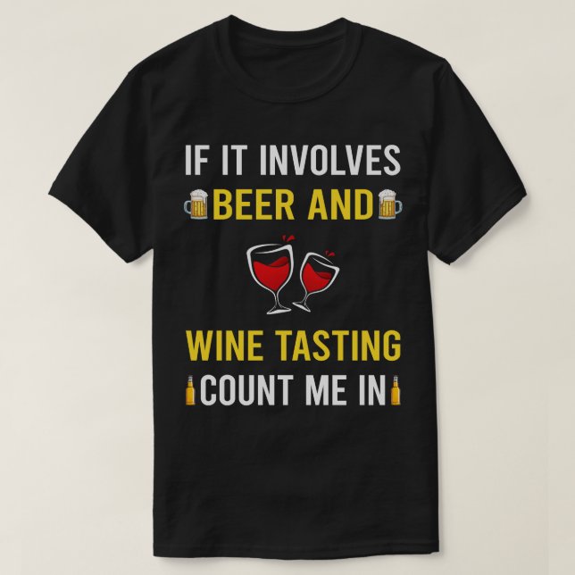Camiseta Degustación De Cervezas Y Vinos (Diseño del anverso)