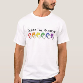 Camiseta Deguste Las Mentes Arcoiris De Los Camisas Blancas