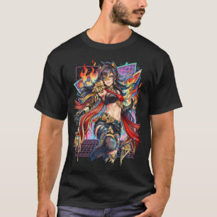 Camiseta Dehya Genshin Impact Claymore Pyro Guerrera Vaporw