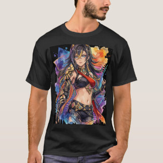 Camiseta Dehya Genshin Impact Piel Bronceada Leona Vaporwav