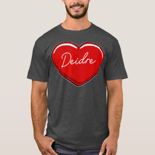Camiseta Deidre del corazón dibujado a manoNombre Corazones
