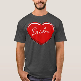 Camiseta Deidre del corazón dibujado a manoNombre Corazones