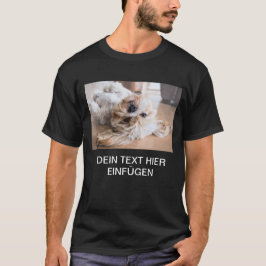 Camiseta DEIN DISEÑN/TEXT/FOTO Herren Hund schwarz
