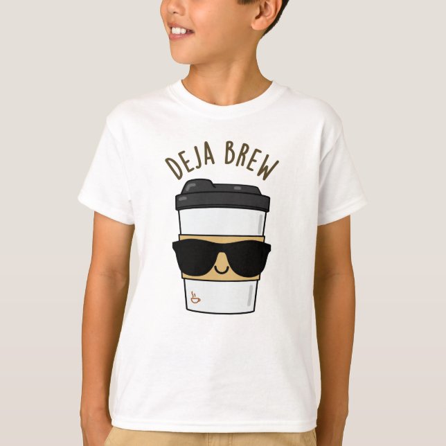 Camiseta Deja Brew Funny Coffee Pun (Anverso)