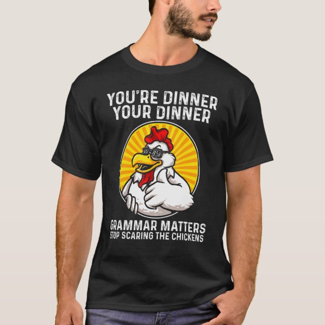 Camiseta Deja de asustar a los pollos (Anverso)