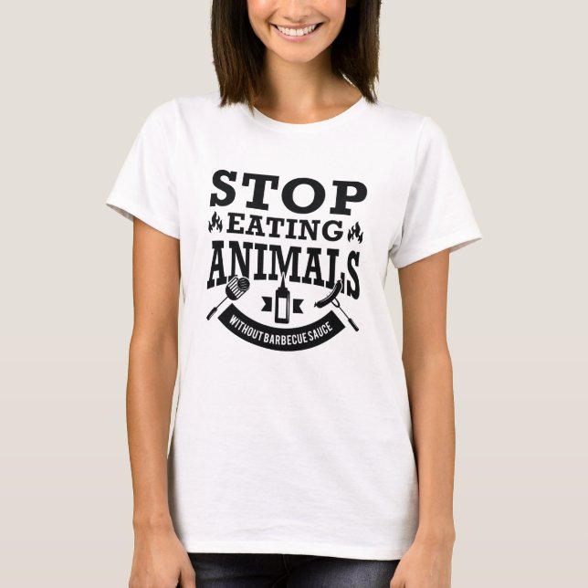 Camiseta Deja de comer animales (Anverso)