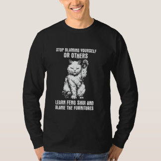Camiseta Deja de Culparte a Ti Mismo o a Otros - Gato Gatit