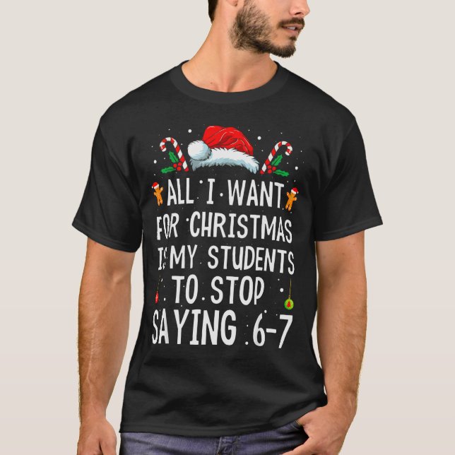 Camiseta Deja de decir 6-7 Profesor divertido 67 Meme de Na (Anverso)