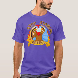 Camiseta deja de mirar a mi pecho, divertido pavo por graci