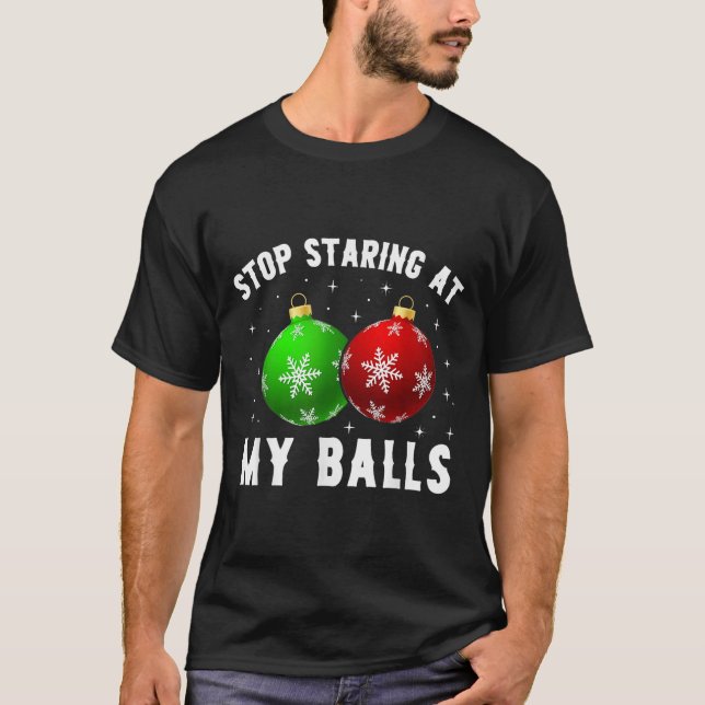 Camiseta Deja De Mirar A Mis Divertidos Navidades Adultos H (Anverso)