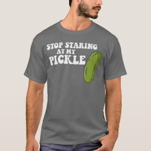 Camiseta Deja de mirar mi pepino Halloween sucio retro