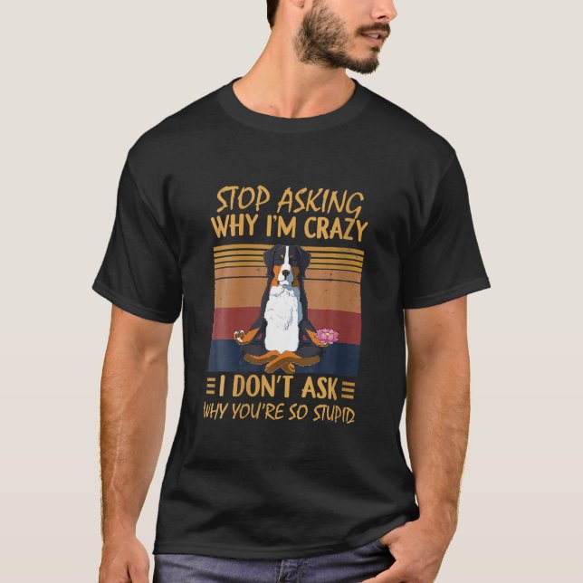 Camiseta Deja de preguntarme por qué estoy loco, eres tan e (Anverso)