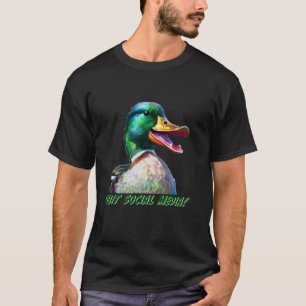 Camiseta Deja las redes sociales - Pato divertido graznando