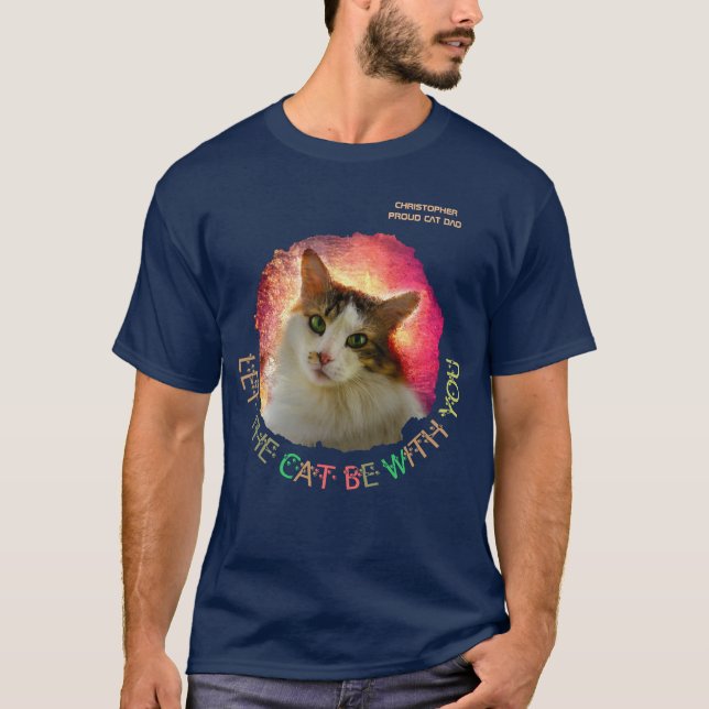 Camiseta Deja Que El Gato Esté Contigo Personalizable (Anverso)