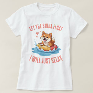 Camiseta Deja que el Shiba flote, me relajaré