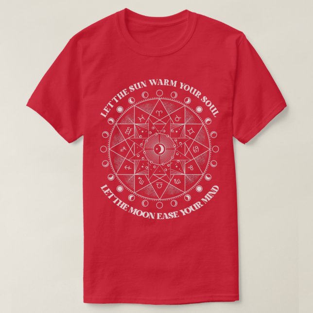 Camiseta Deja que el sol caliente tu alma deje que la luna  (Diseño del anverso)