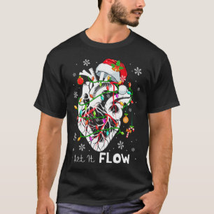 Camiseta Deja que fluya la anatomía de la Navidad Santa Par