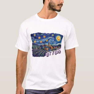 Camiseta Deja que Gogh" Características de Gogh Pintura Div