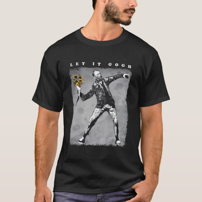 Camiseta Deja Que Gogh Perturbado Pun (Anverso)