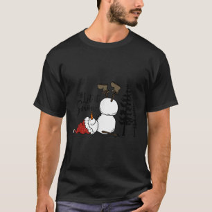 Camiseta Deja que nieve Navidad Muñeco de nieve Copos de ni