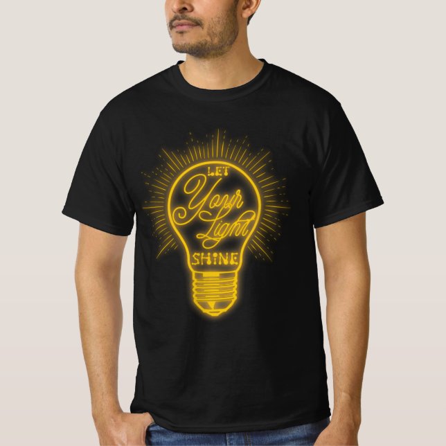 Camiseta Deja que te resplandezca el gráfico de la bombilla (Anverso)