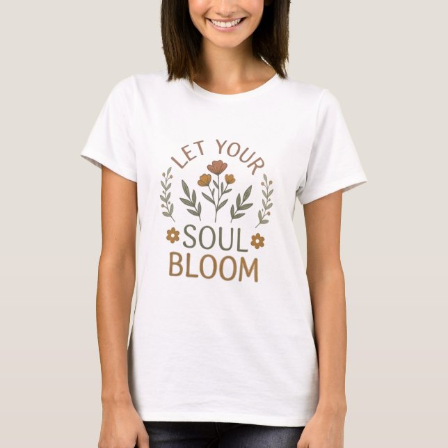 Camiseta Deja que tu alma florezca Boho Floral (Anverso)