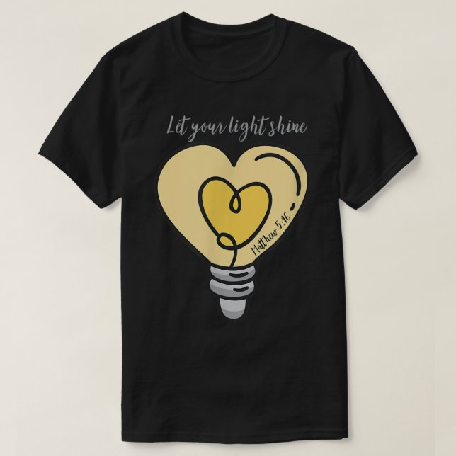 Camiseta Deja que tu luz brille (Diseño del anverso)
