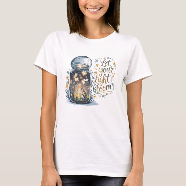 Camiseta Deja que tu luz florezca (Anverso)