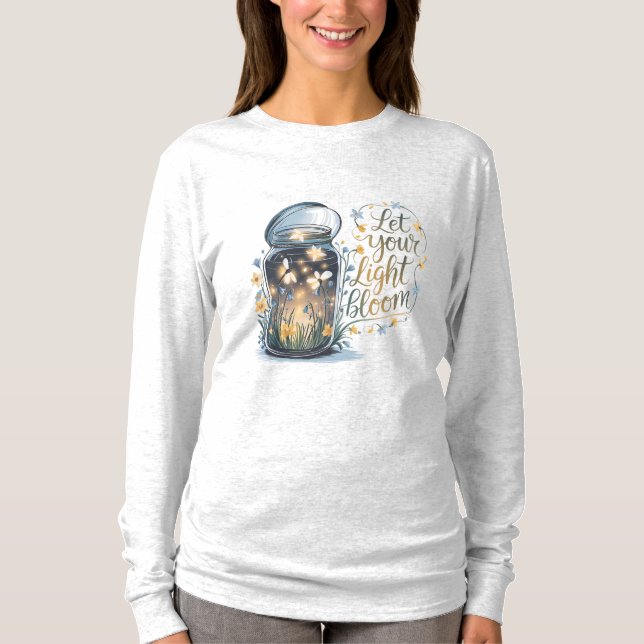 Camiseta Deja que tu luz florezca (Anverso)