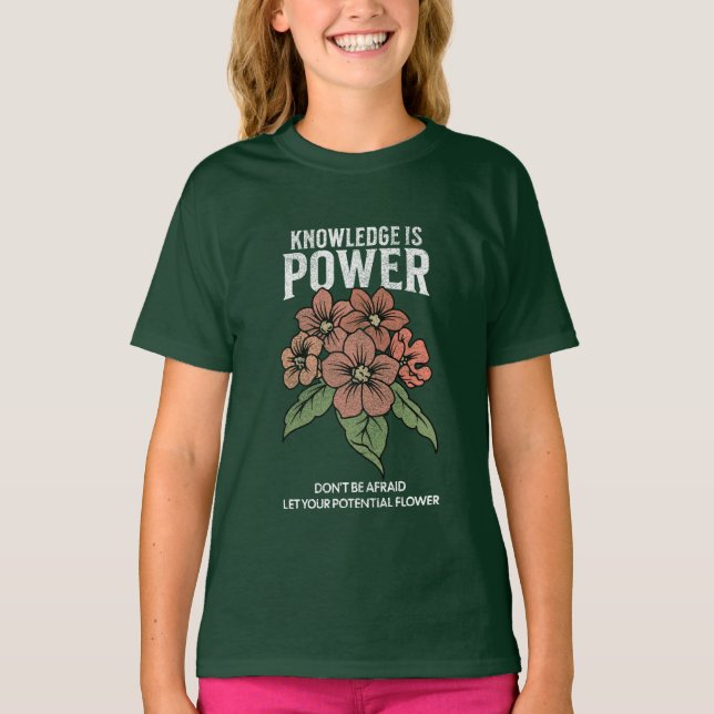 Camiseta deja que tu potencial florezca amante de las flore (Anverso)