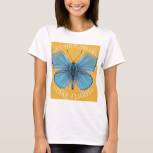 Camiseta Deja que tus sueños despeguen Mariposa Azul