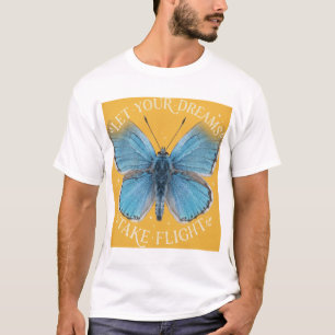 Camiseta Deja que tus sueños despeguen Mariposa Azul