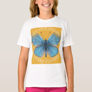 Camiseta Deja que tus sueños despeguen Mariposa Azul