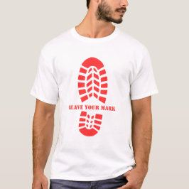 Camiseta Deja tu huella - Huella de senderismo vintageAvent