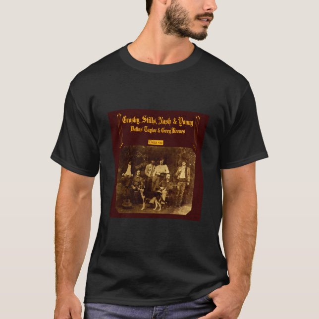 Camiseta Déjà Vu - Crosby Stills Nash Young (Anverso)