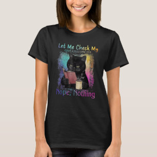 Camiseta Déjame revisar mi giveashitómetro nope nada gato