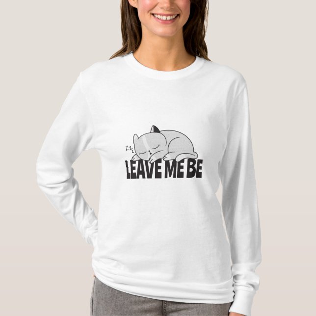 Camiseta Déjame ser un gato holgazán (Anverso)