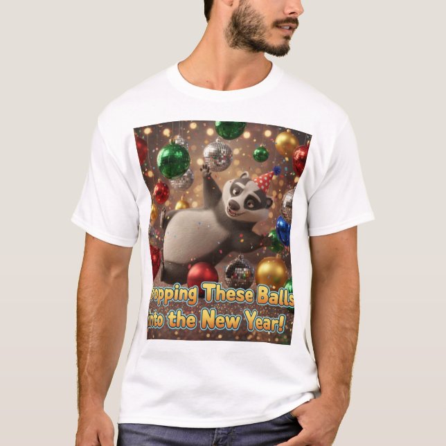 Camiseta Dejando caer estas bolas en el Año Nuevo (Anverso)