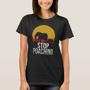 Camiseta Dejar de cazar elefante rinoceronte