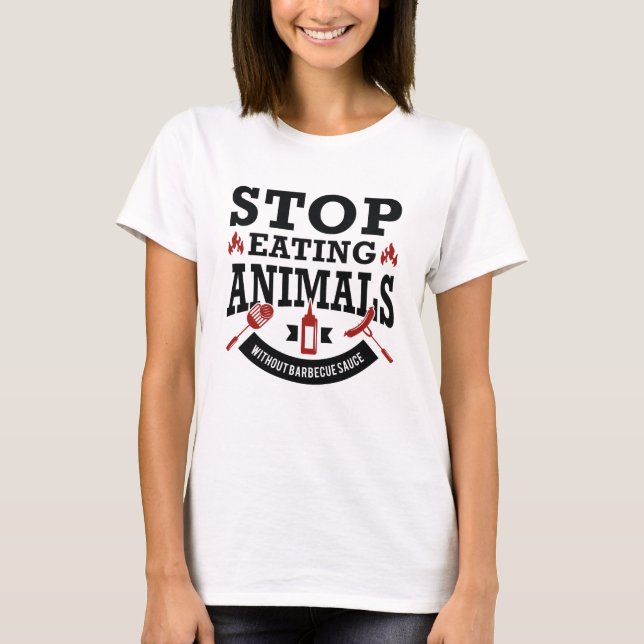 Camiseta Dejar de comer animales (Anverso)