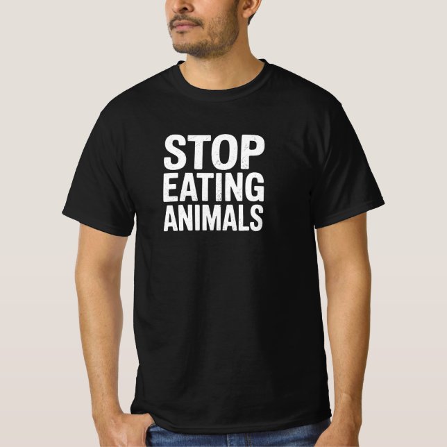 Camiseta Dejar de comer animales - Derechos de los animales (Anverso)