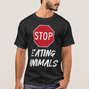 Camiseta Dejar de comer animales Rótulo Crueldad vegetarian