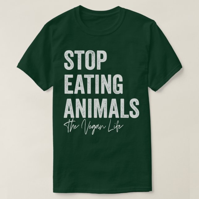 Camiseta Dejar de comer animales Veganer Derechos de los an (Diseño del anverso)
