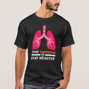 Camiseta Dejar de fumar Manténgase saludable Día Mundial No