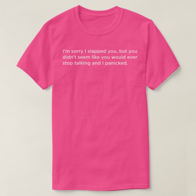 Camiseta Dejar de hablar de bofetada (Diseño del anverso)