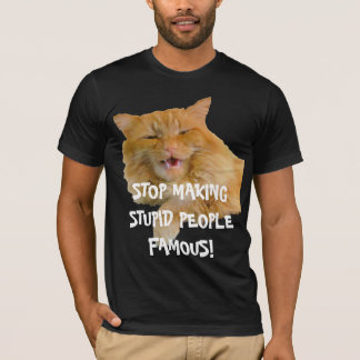 Camiseta Dejar de hacer un gato Naranja estúpido