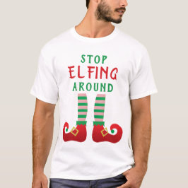Camiseta Dejar de jugar a los Navidades divertidos diciendo